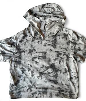 Women’s Sweet Short Sleeve Tie-Dye Hoodie Size XL